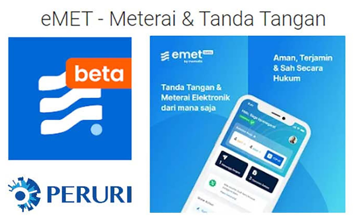 Emet Aplikasi Bundling E Meterai Dan Tanda Tangan Digital Pertama 8215